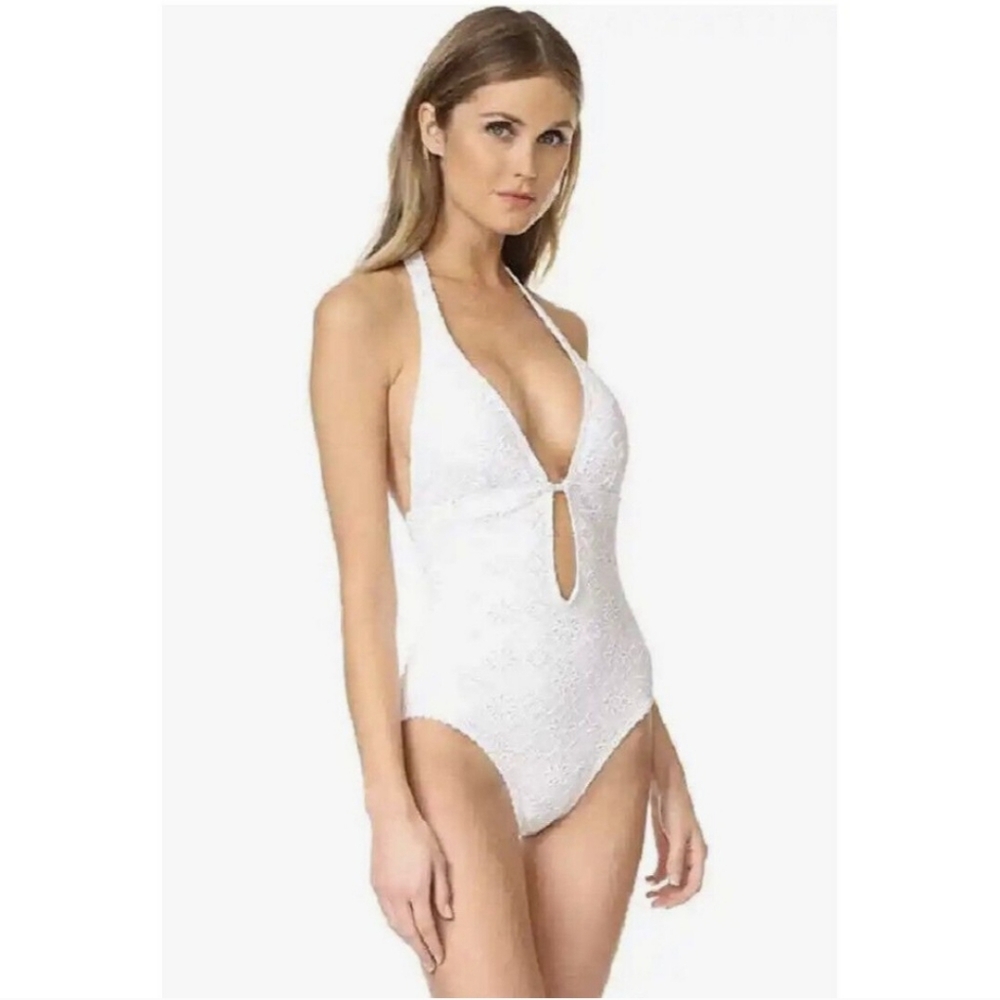 Kate Spade Elegant White One-Piece Swimsuit